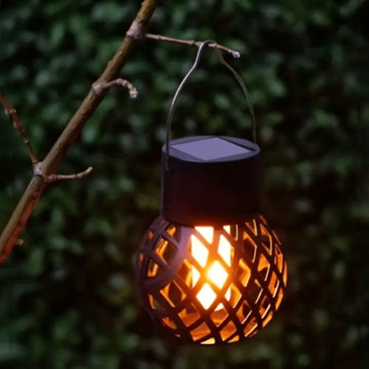 Lanterne Solaire à Effet de Flamme LED