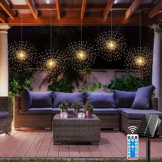 Lampe Solaire Suspendue Feu d'Artifice