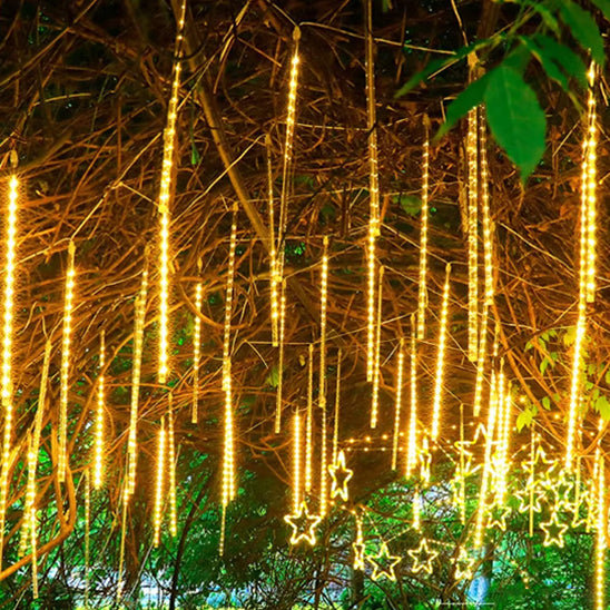 Guirlandes lumineuses de pluie de météores magiques