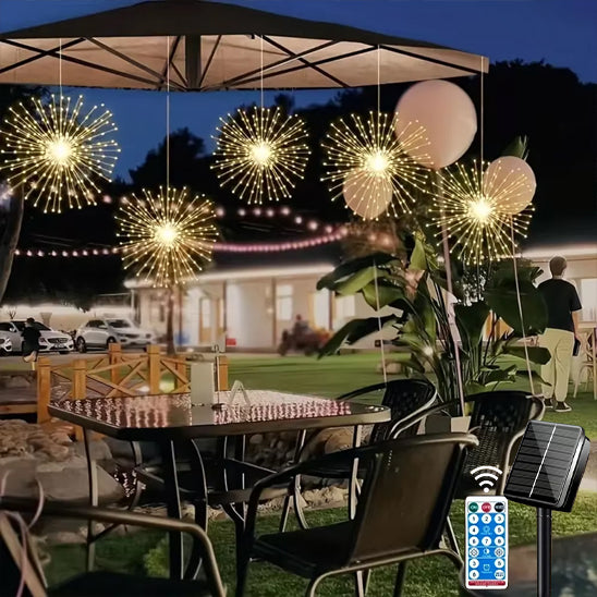 Lampe Solaire Suspendue Feu d'Artifice
