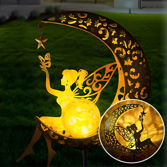 Lampe solaire en forme de lune - Mon jardin durable