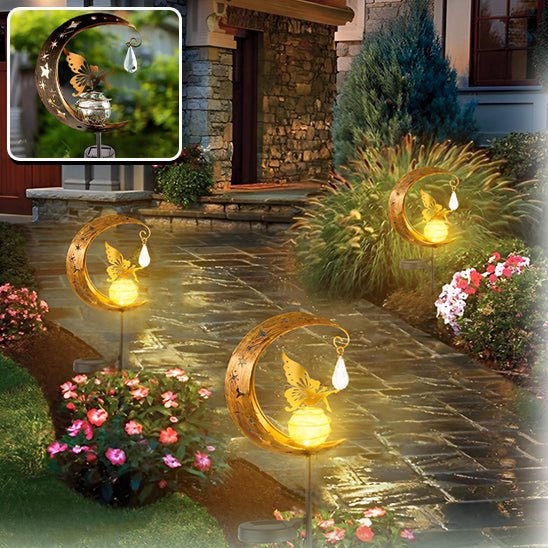 Lampe solaire en forme de lune - Mon jardin durable