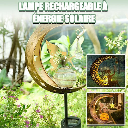 Lampe solaire en forme de lune - Mon jardin durable